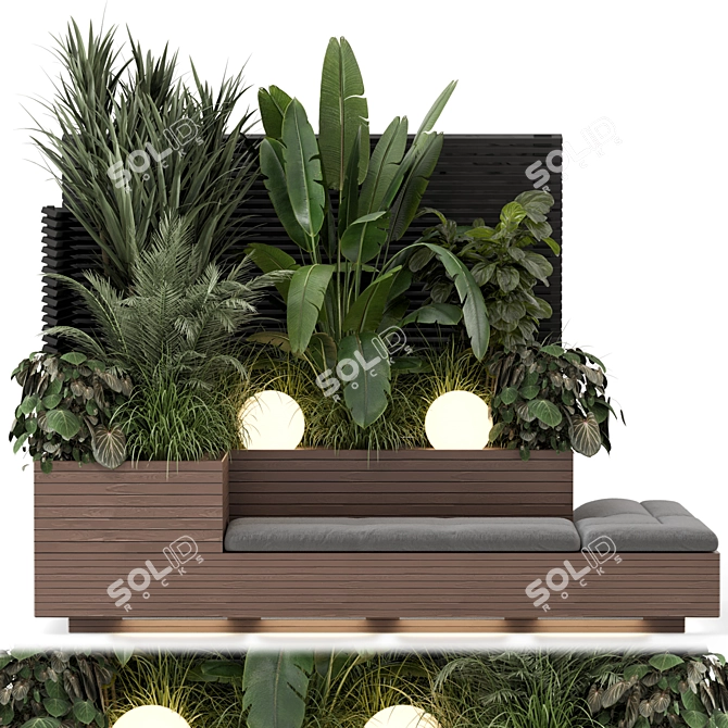 Premium Bush and Tree Set 3D model image 1