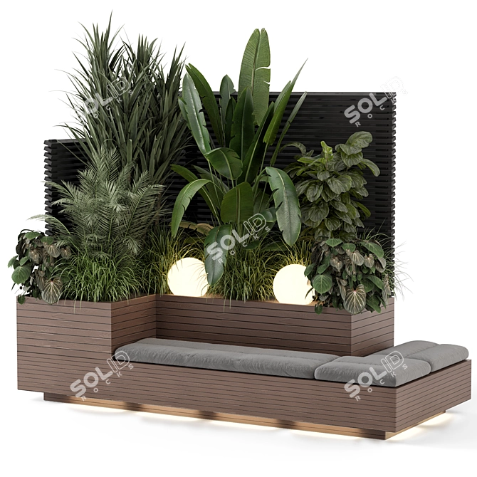 Premium Bush and Tree Set 3D model image 2