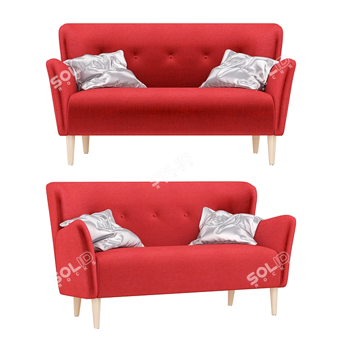 Modern Sofa Wings 3D Model 3D model image 1