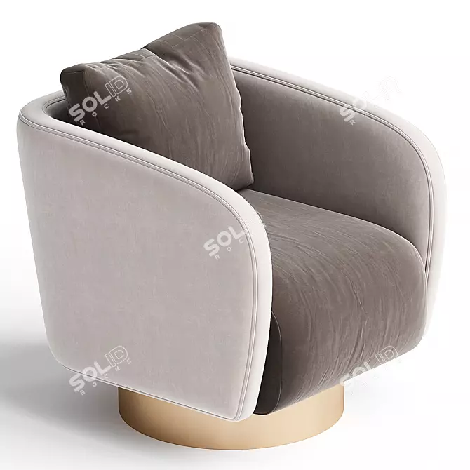 Elegant HER Armchair by Stylish Club 3D model image 2