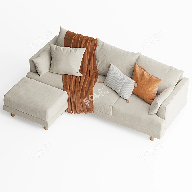 Elegant Bungalow Premium Sofa Set 3D model image 3