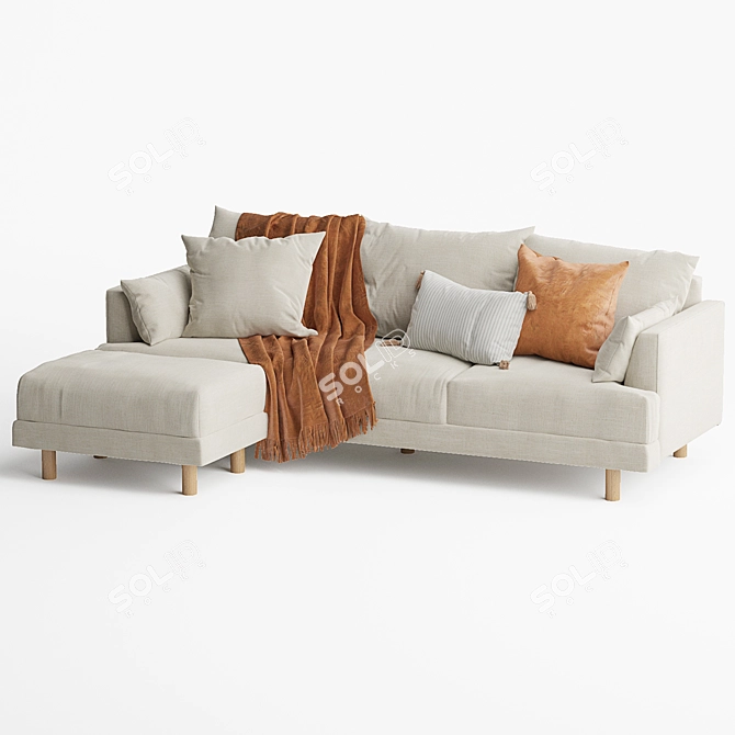 Elegant Bungalow Premium Sofa Set 3D model image 6