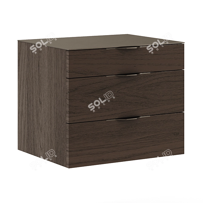 District Eight Drift Triple Drawers 3D model image 1