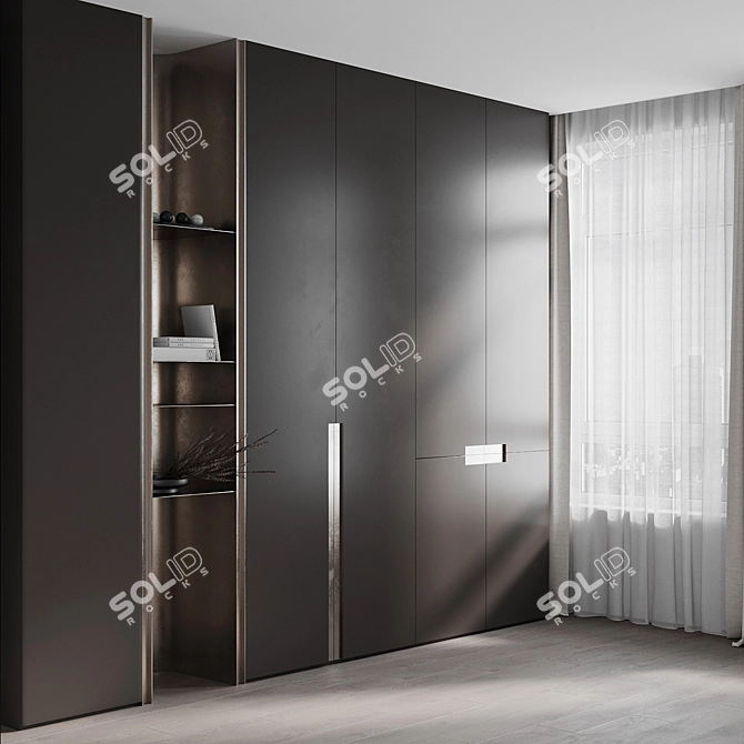 Glowe Decor Wardrobe with Unique Accents 3D model image 2