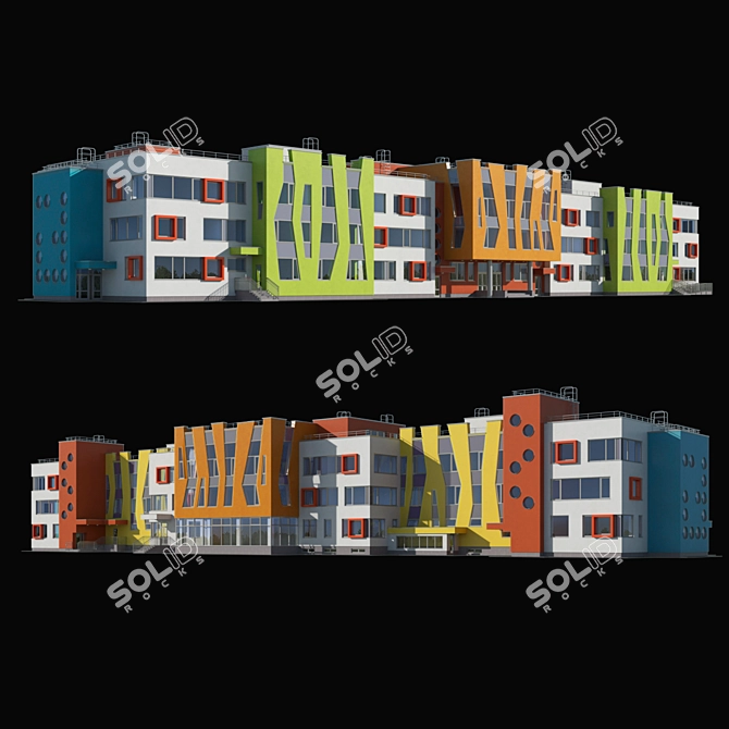 Childcare Center for 280 Children 3D model image 4