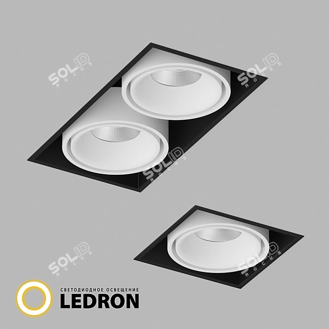 Nordel LED Recessed Light - IP40 3D model image 1