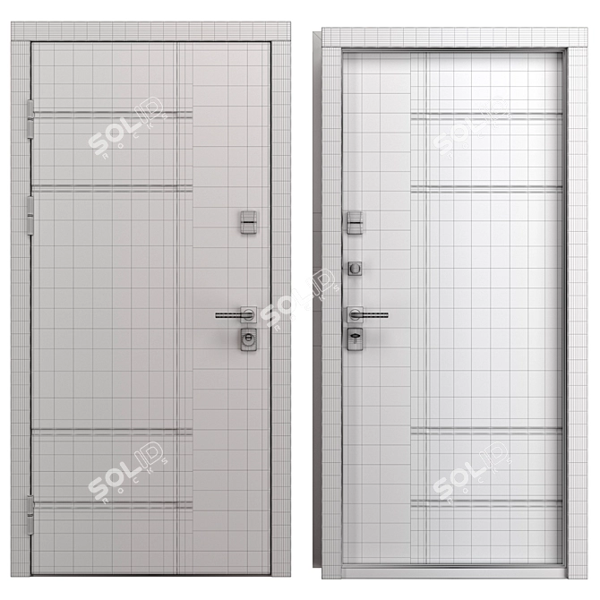 Aluminum Creo_315 (WISNIOWSKI) Entry Door 3D model image 4