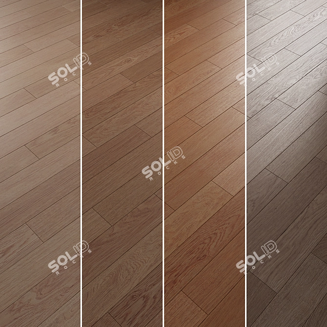 Oak Parquet Flooring Collection 3D model image 5