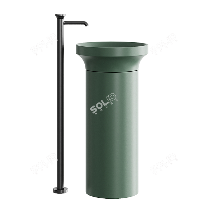 Gessi Origini Freestanding Washbasin Set 3D model image 2