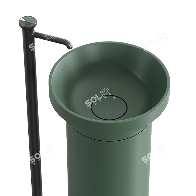 Gessi Origini Freestanding Washbasin Set 3D model image 3