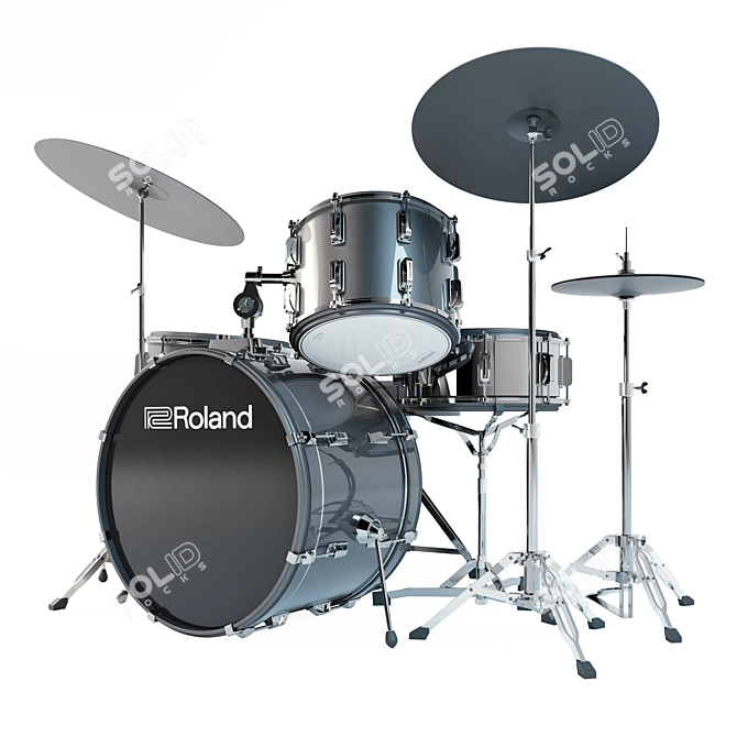 Drum Kit Roland 3D Model 3D model image 2