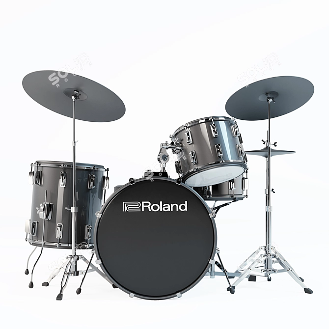 Drum Kit Roland 3D Model 3D model image 3