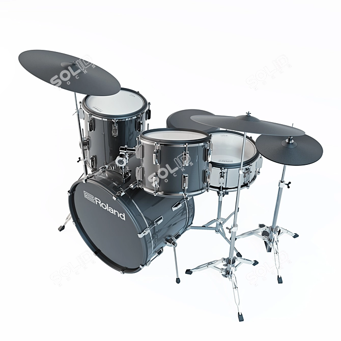 Drum Kit Roland 3D Model 3D model image 4