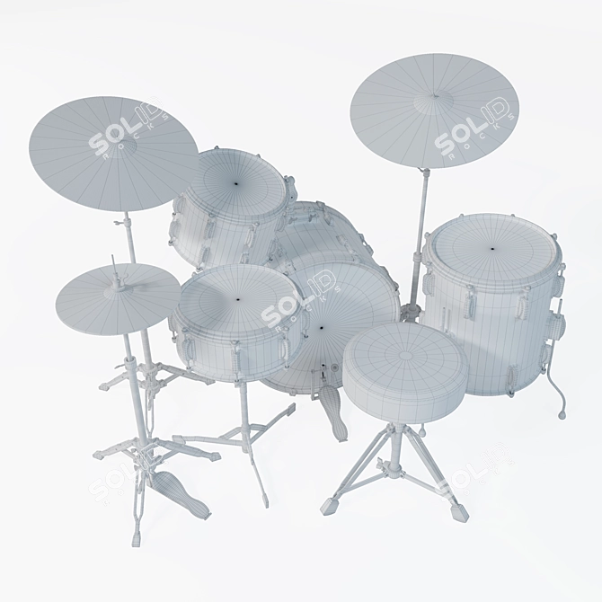 Drum Kit Roland 3D Model 3D model image 6