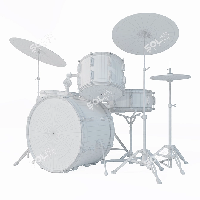 Drum Kit Roland 3D Model 3D model image 7