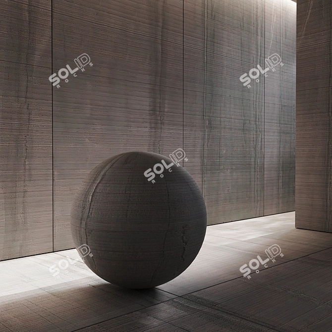 Sleek Dark Grey Ceramic Tile 3D model image 3