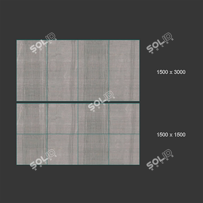 Sleek Dark Grey Ceramic Tile 3D model image 4