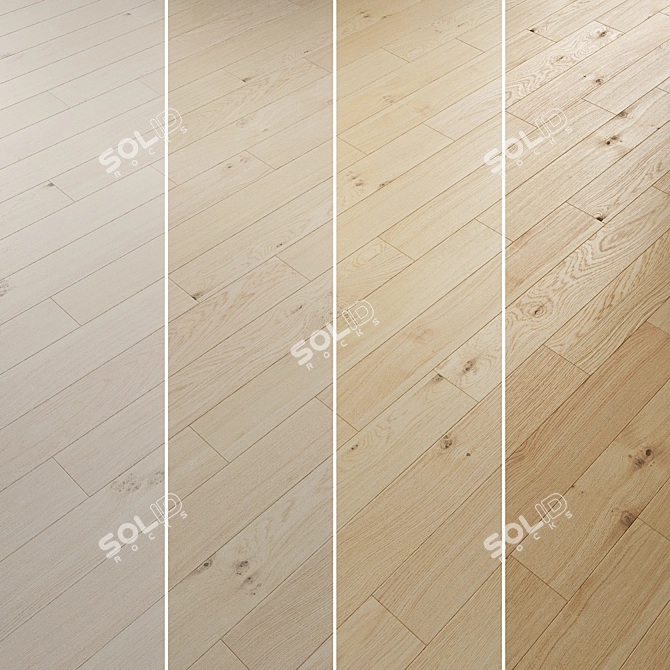 Oak Parquet Flooring Collection 3D model image 4