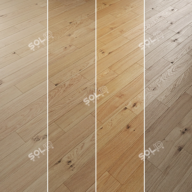 Oak Parquet Flooring Collection 3D model image 5