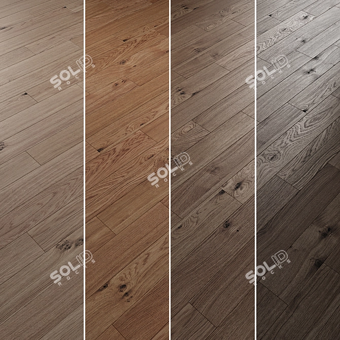 Oak Parquet Flooring Collection 3D model image 6