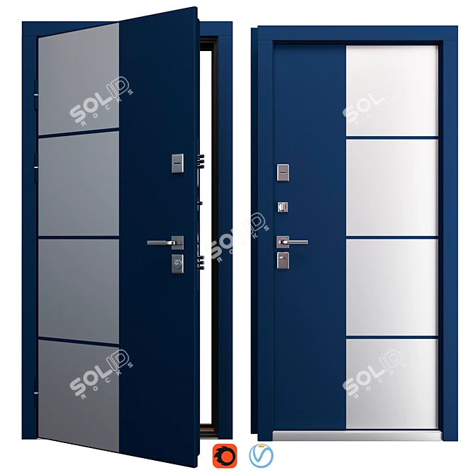 Aluminum Entry Door Creo_316 (WISNIOWSKI) 3D model image 1