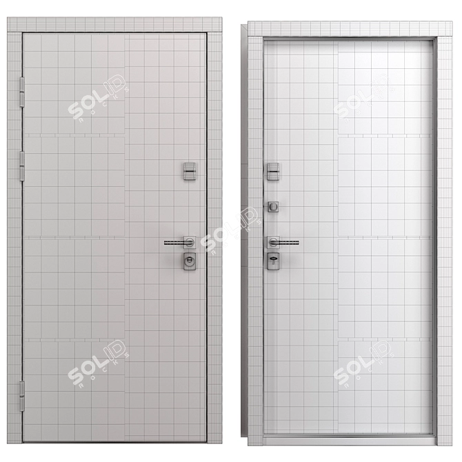 Aluminum Entry Door Creo_316 (WISNIOWSKI) 3D model image 4