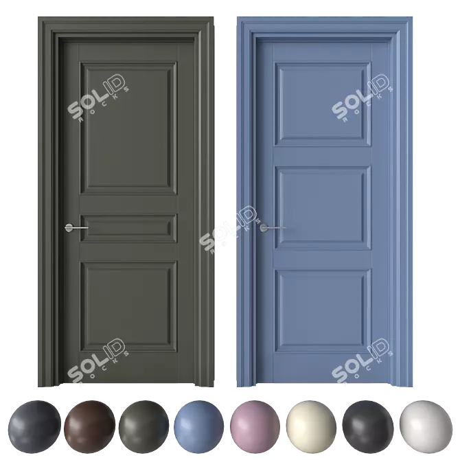 Academy Zeus Door Set 3D model image 1