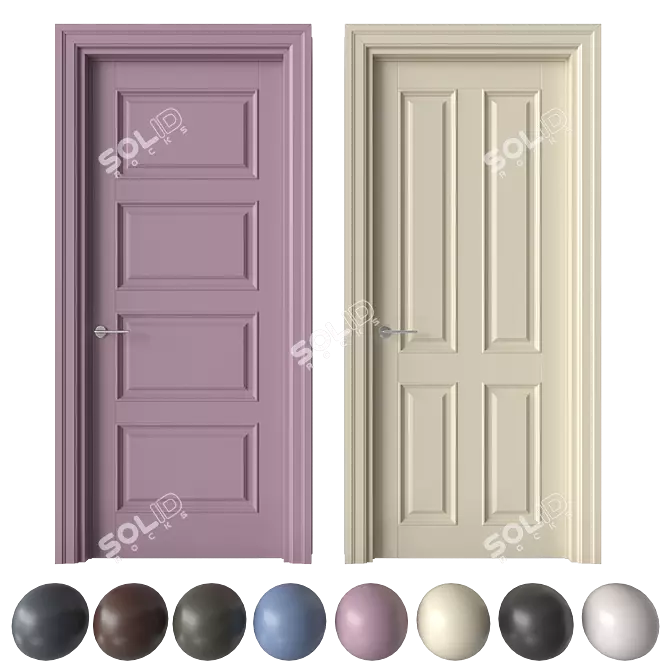 Academy Zeus Door Set 3D model image 2