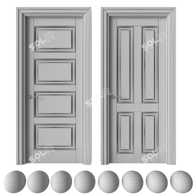 Academy Zeus Door Set 3D model image 4