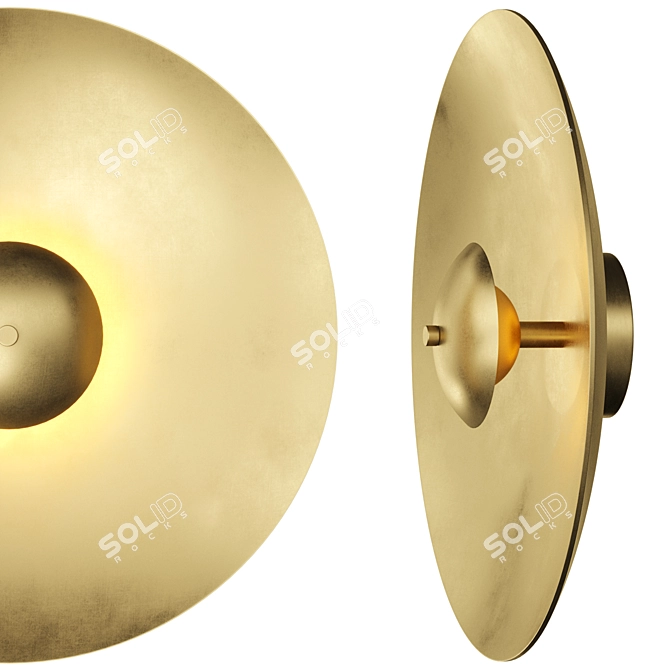 Stylish Moderna Eichholtz Wall Lamp 3D model image 2
