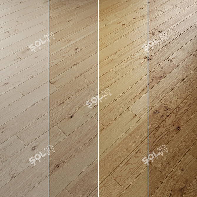 Oak Parquet Flooring Collection 3D model image 4