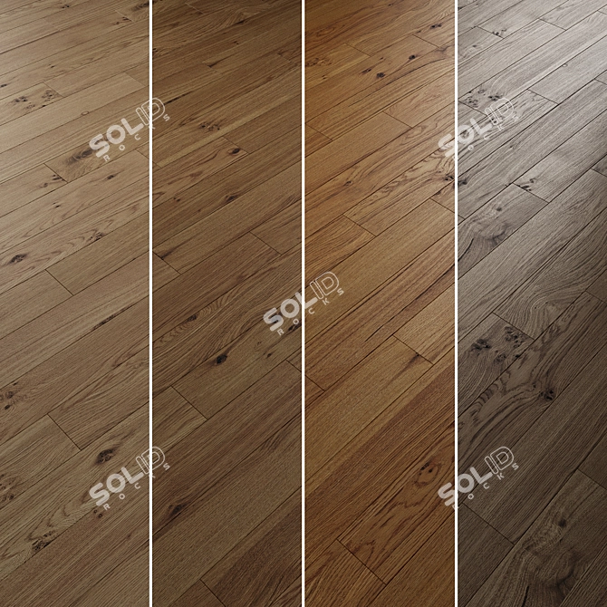 Oak Parquet Flooring Collection 3D model image 5