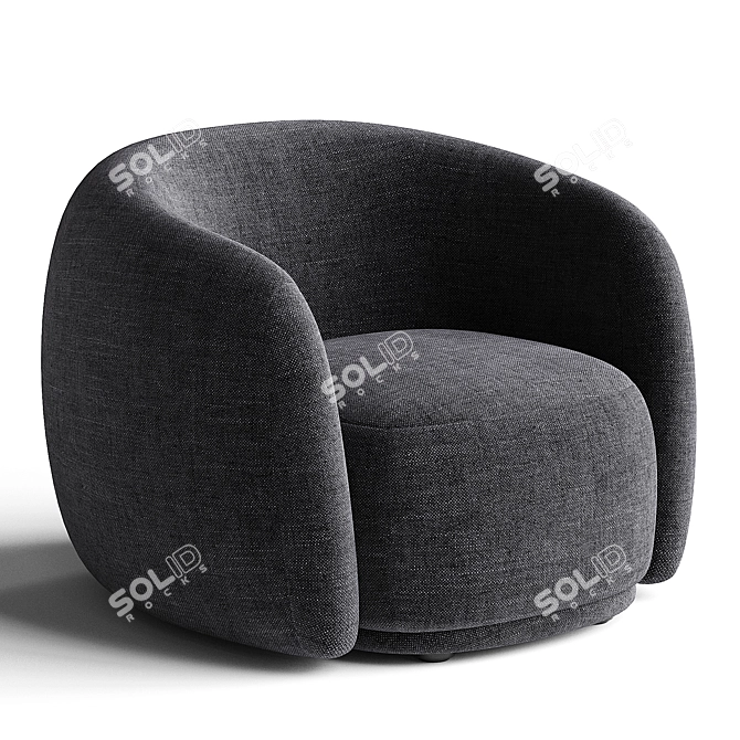 Modern Fabric Armchair Moroso Pacific 3D model image 3