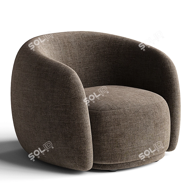 Modern Fabric Armchair Moroso Pacific 3D model image 4