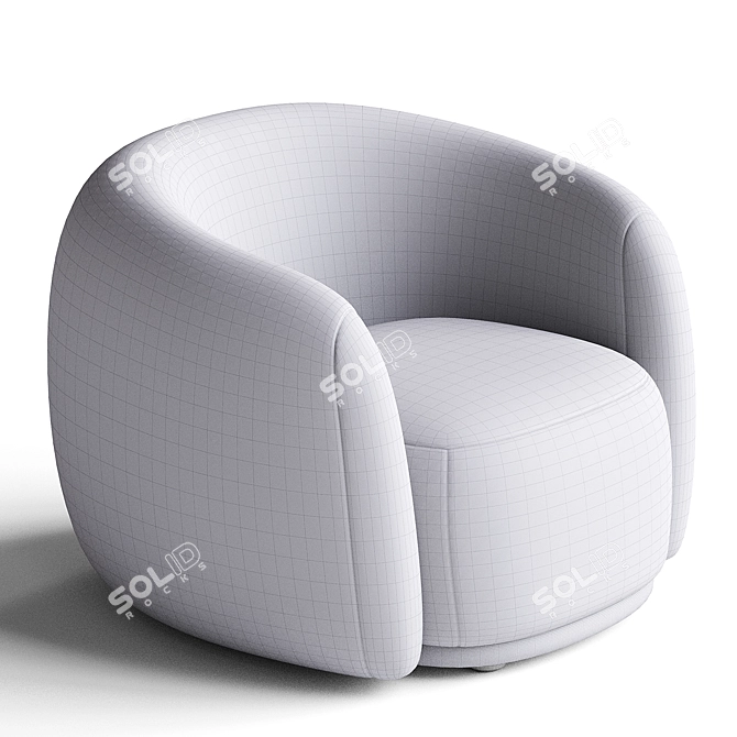 Modern Fabric Armchair Moroso Pacific 3D model image 6