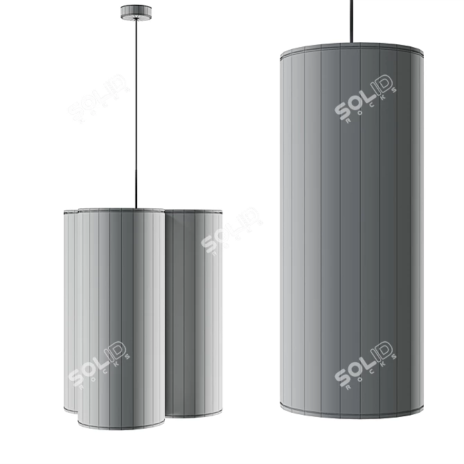 Modern Glass Pendant Lamp 3D model image 4