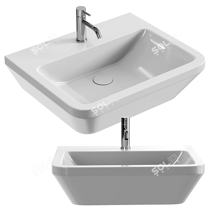 VitrA Integra White Washbasin 3D model image 1