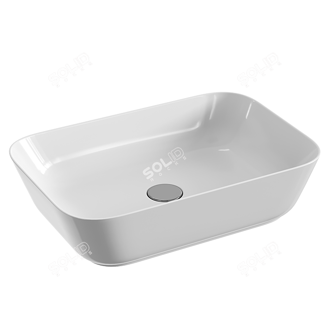 VitrA Geo White Countertop Basin 3D model image 1