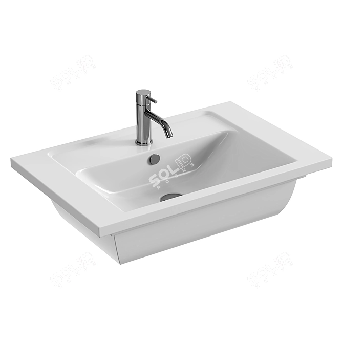 Compact VitrA Integra Washbasin 3D model image 1