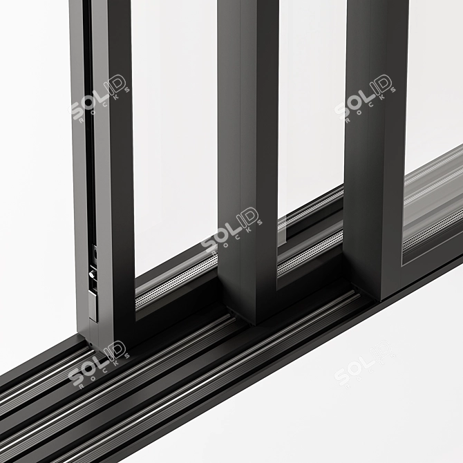 Metal Sliding Window Set 20 3D model image 4