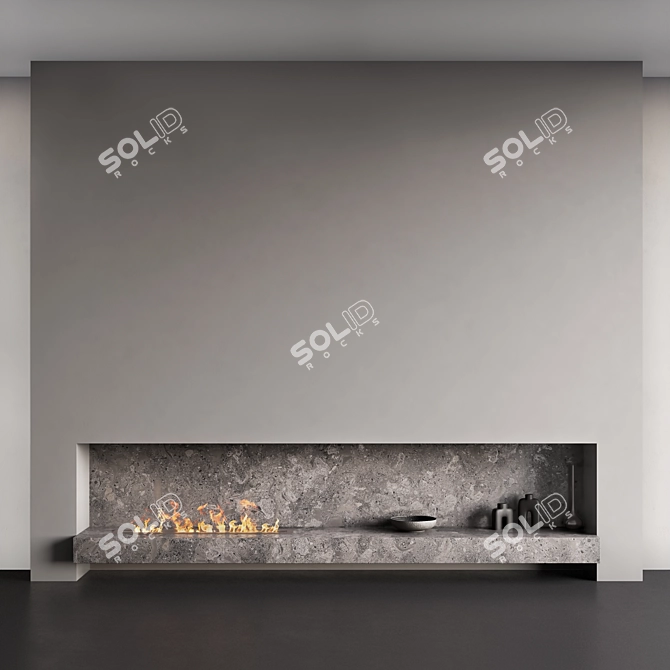 Biofireplace Wall Decor Set 3D model image 9