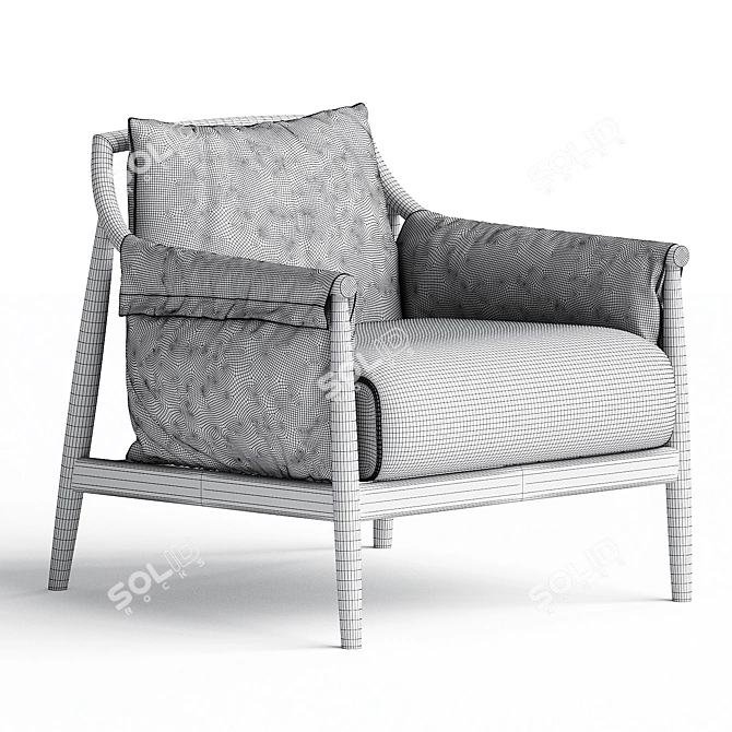 Sleek Times Lounge Sofa Set 3D model image 4