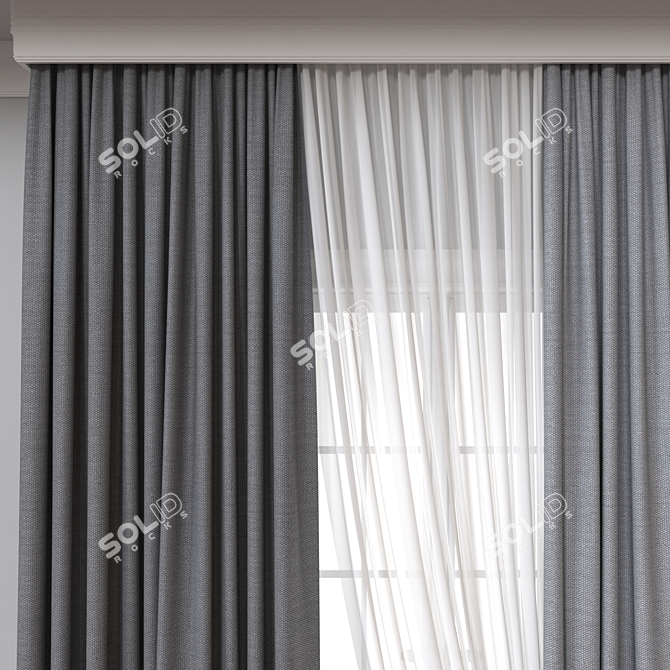 Modern Curtain 3D Model Max 3D model image 3