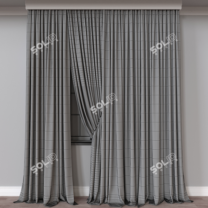 Modern Curtain 3D Model Max 3D model image 4