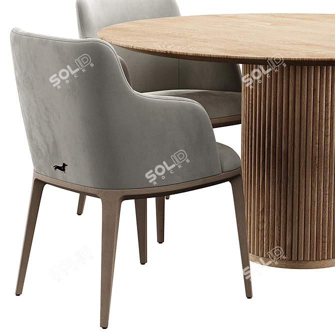 Luxury Dining Furniture Set 3D model image 5