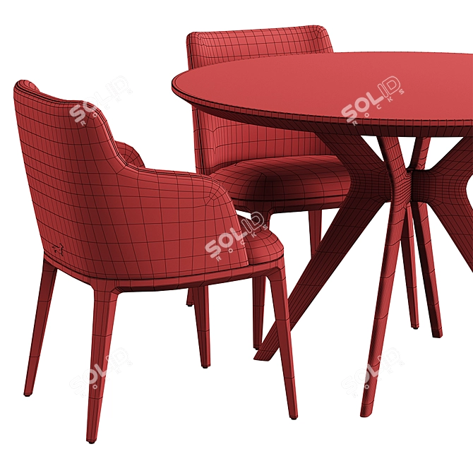 Luxury Dining Furniture Set 3D model image 7