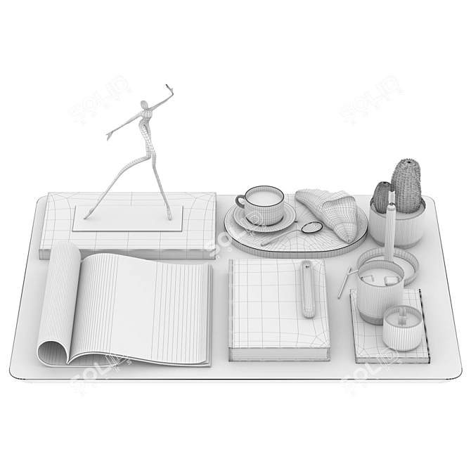 Elegant Decor Set 3 3D model image 6