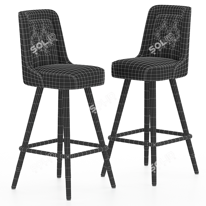 Realistic 3D Bar Stool Model 3D model image 2
