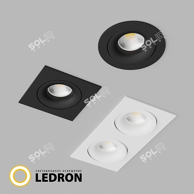 Interchangeable Recessed LED Lights 3D model image 1