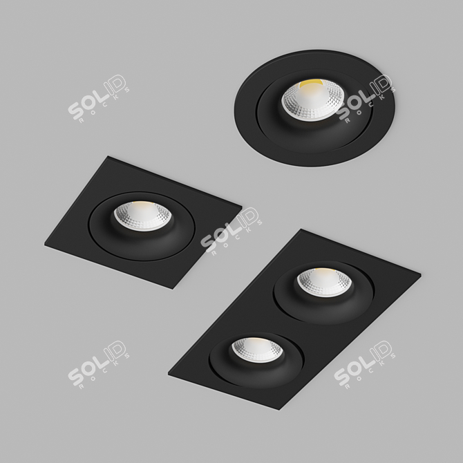 Interchangeable Recessed LED Lights 3D model image 3